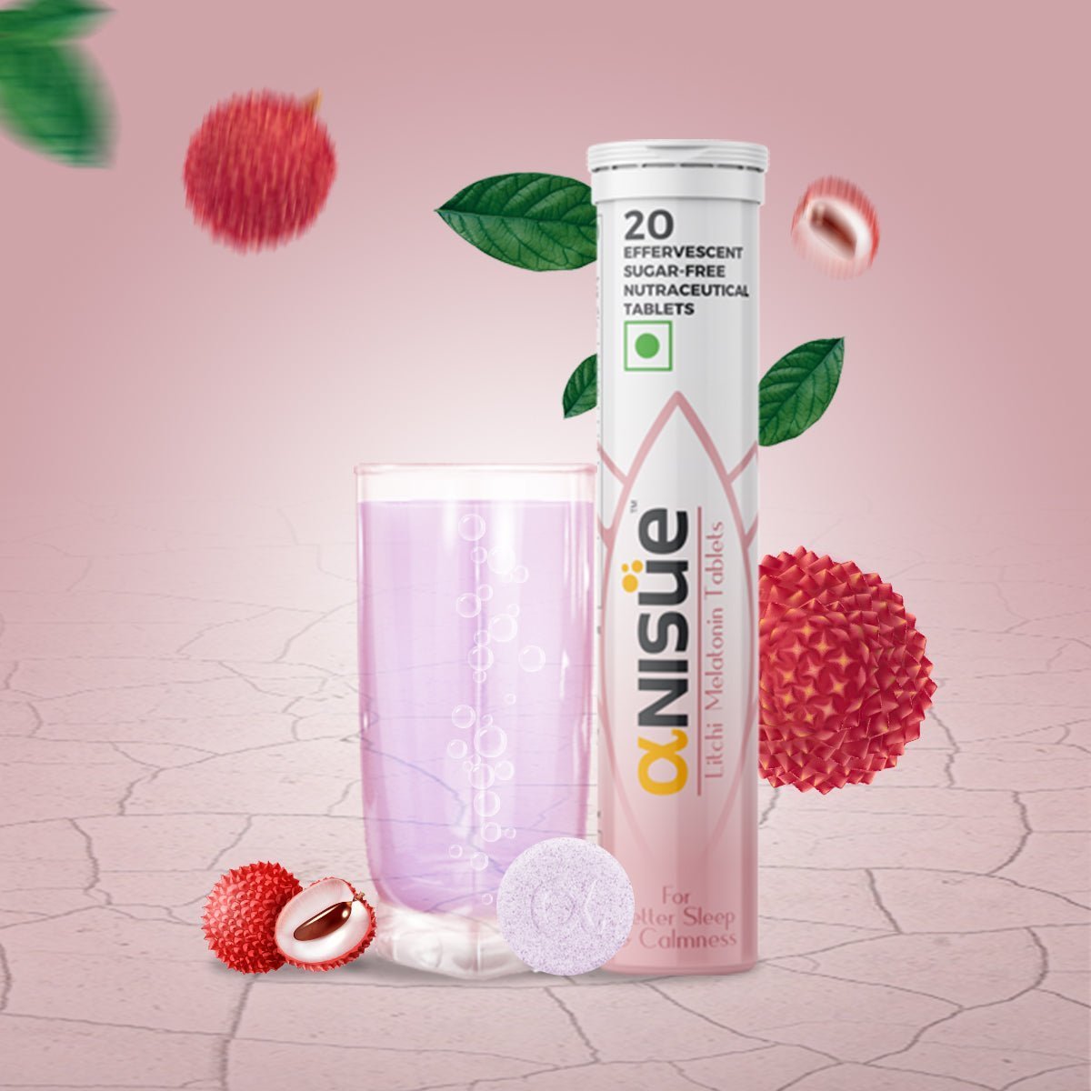 Melatonin Tablets (Litchi, 20 Tabs) - Anisue Healthcare Pvt Ltd