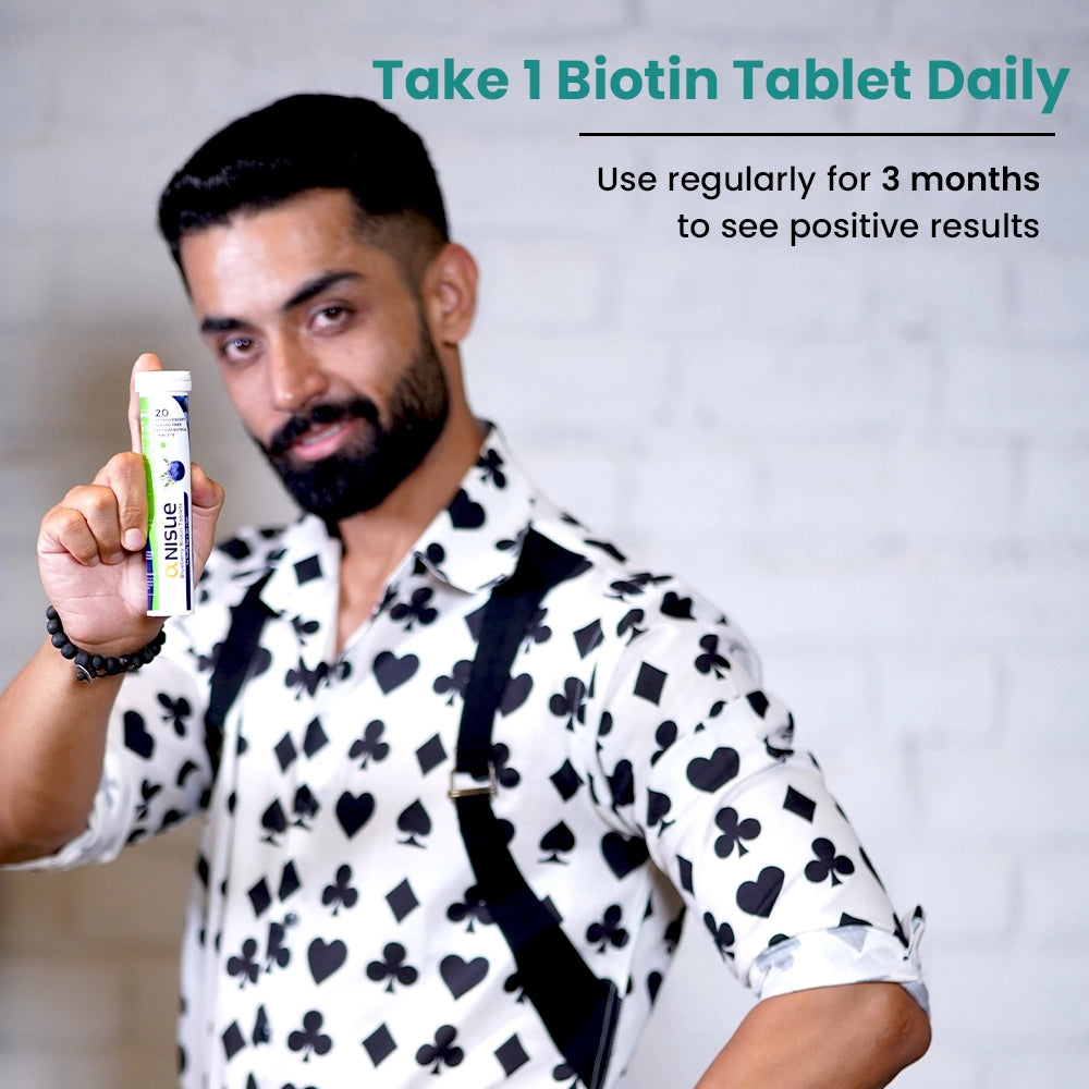 Biotin Tablets -Vitamin B7 (Blueberry, 20 Tabs)