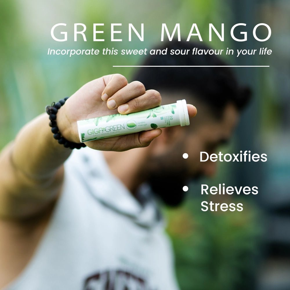 Gigagreen Daily Green Tablets (Green Mango, 20 Tabs) - Anisue Healthcare Pvt Ltd