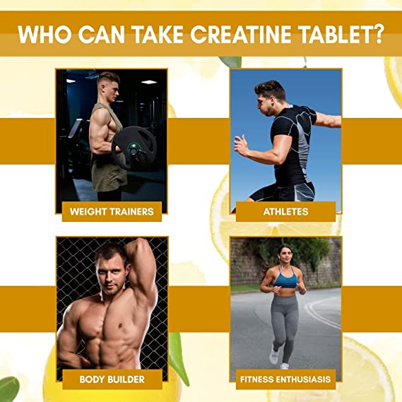 Creatine Monohydrate Tablets (Lemonade, 20 Tabs) - Anisue Healthcare Pvt Ltd