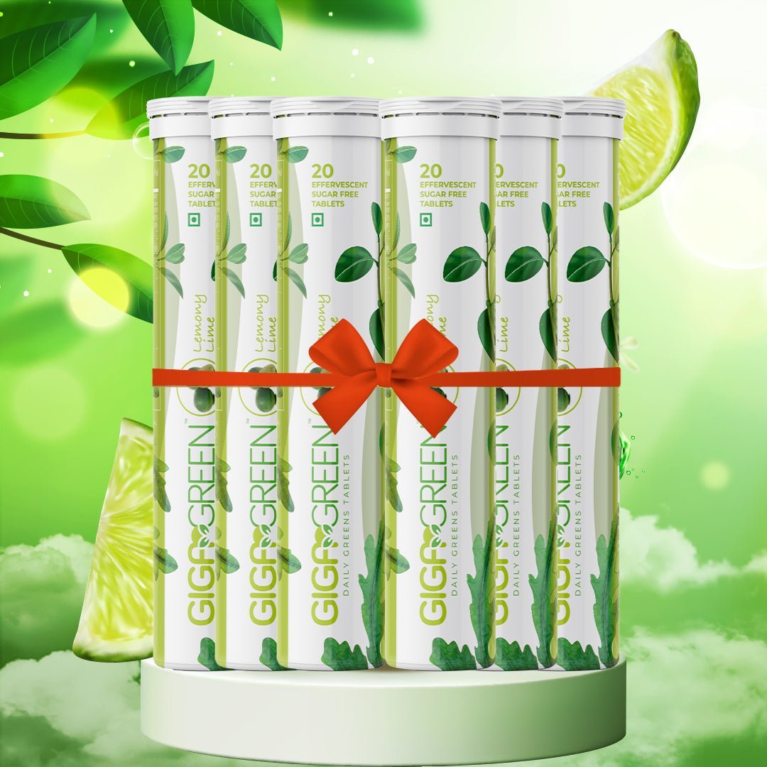 Gigagreen Daily Green Tablet (Lemony Lime, 20 Tabs) - Anisue Healthcare Pvt Ltd