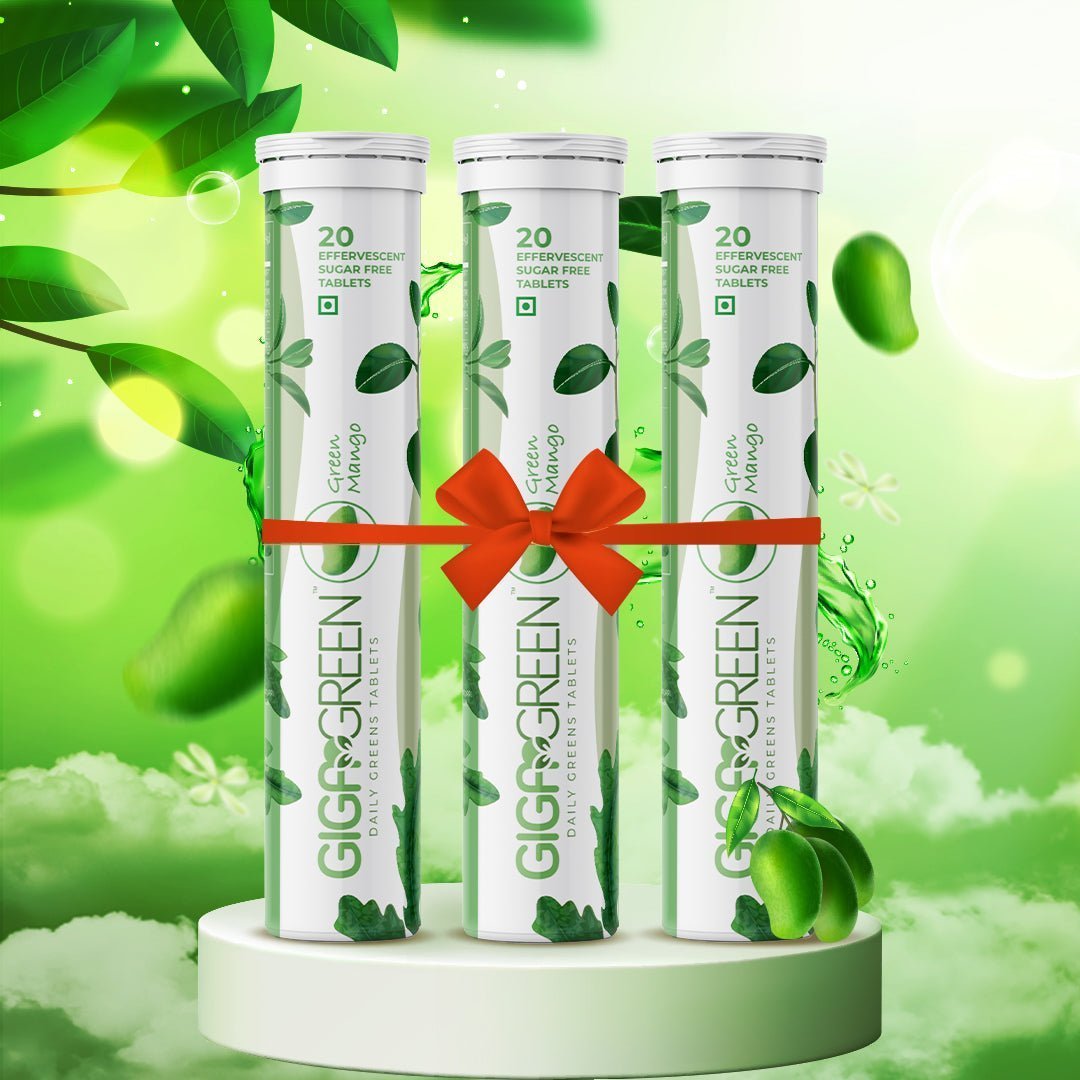 Gigagreen Daily Green Tablets (Green Mango, 20 Tabs) - Anisue Healthcare Pvt Ltd