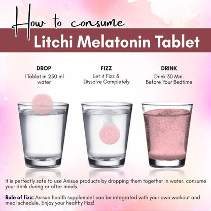 Melatonin Tablets (Litchi, 20 Tabs) - Anisue Healthcare Pvt Ltd